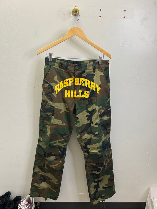 New Gv Gallery Camo Yellow Pants Sz.Small