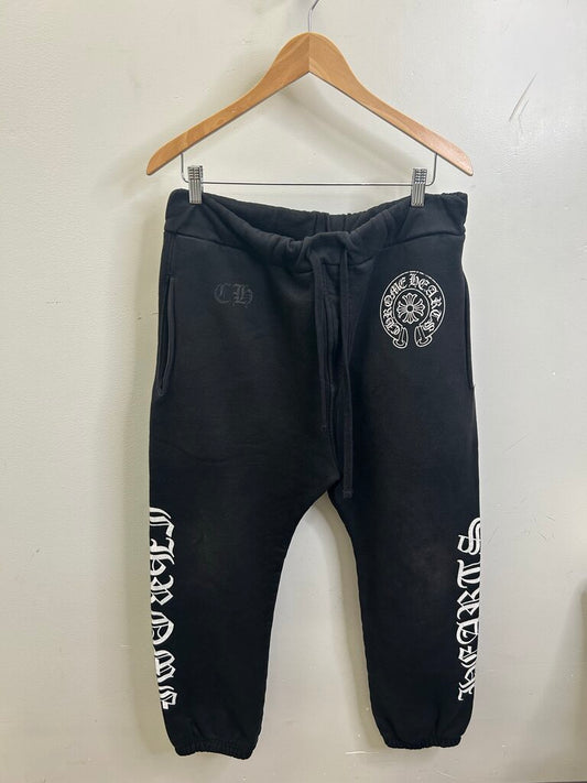 Preowned Chrome Hearts Black Sweatpants Size Medium