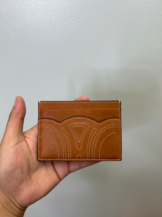 New Celine Tan Card Holder