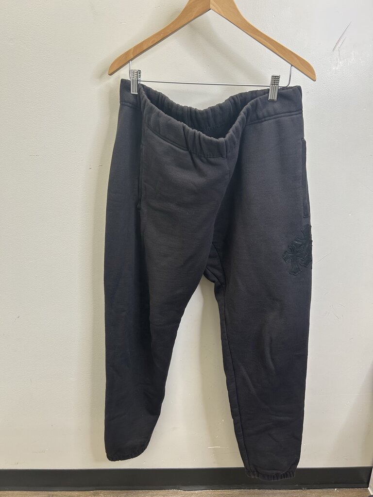 Preowned Chrome Hearts Paper Jam Black Sweats szL