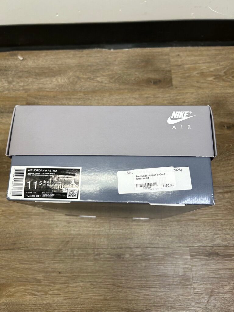 Preowned Jordan 9 Cool Grey sz.11.5