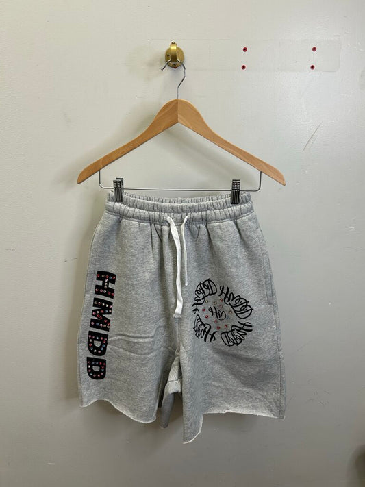 New HMDD Grey Rhinestone Shorts Size Small