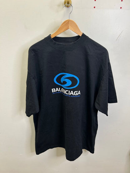 New Balenciaga Surf Logo Black Tee size L