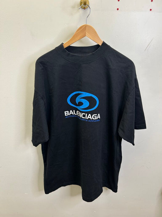 New Balenciaga Surf Logo Black Tee size L