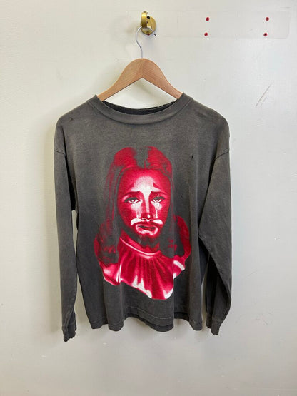 Preowned Saint Michael Red Jesus Long Sleeve Size Small