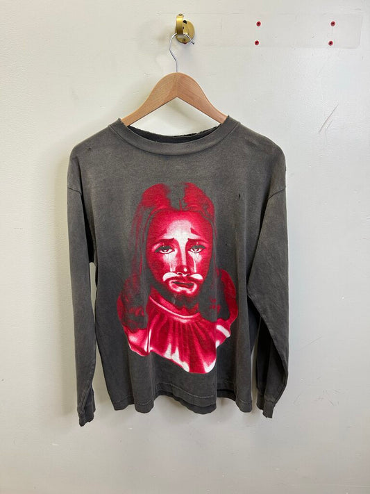 Preowned Saint Michael Red Jesus Long Sleeve Size Small