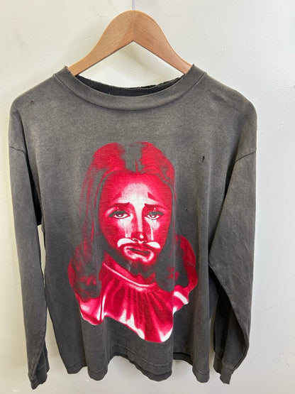 Preowned Saint Michael Red Jesus Long Sleeve Size Small