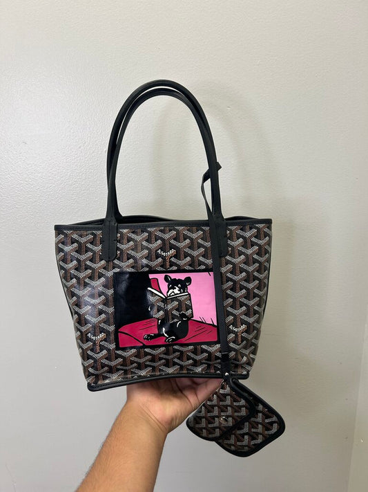 New Goyard Mini Anjou Dog Painting Tote