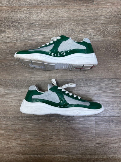 Preowned Prada Americas Cups Green Grey Size 7 (9M)