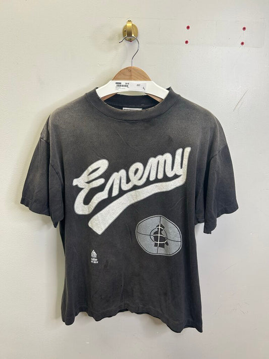 Preowned Saint Michael Public Enemy Grey Tee size M