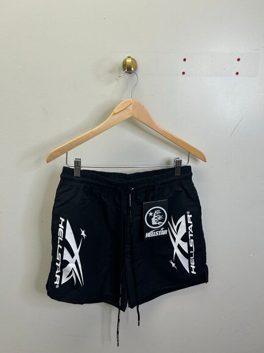 New Hellstar Black White Asic Nylon Shorts size XS