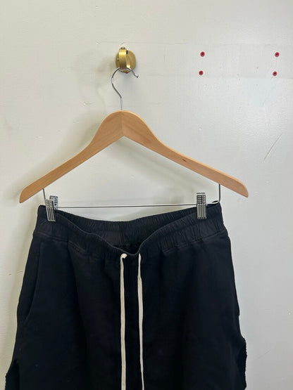 Preowned Rick Owens Black Slit Sweatshorts size M