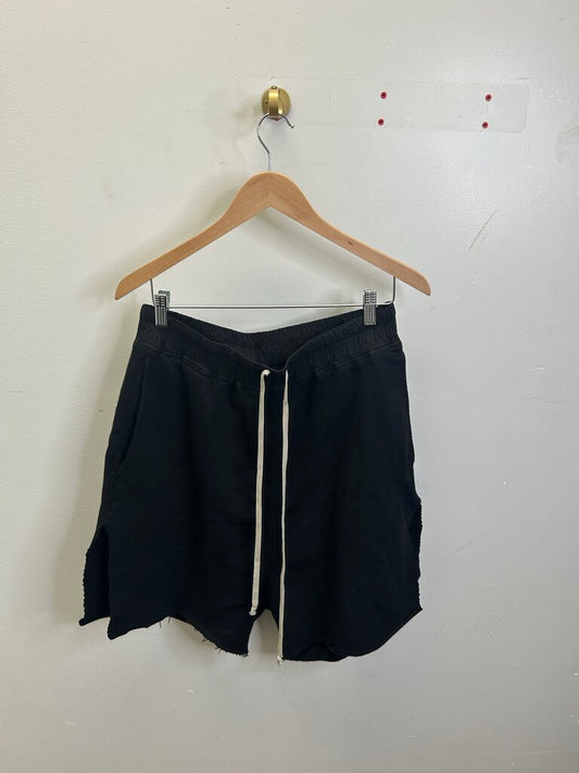 Preowned Rick Owens Black Slit Sweatshorts size M