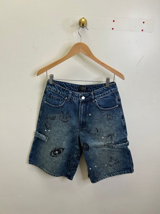 New HMDD Grafftiti Jean Short Sz.XS