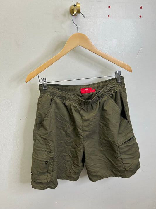 Preowned Supreme Olive Nylon Short Sz.Small