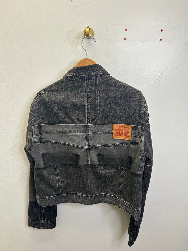 Preowned Vetement Black Reworked Levi Jacket size L