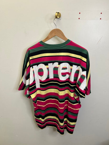 New Supreme Stripe Tee Size Medium