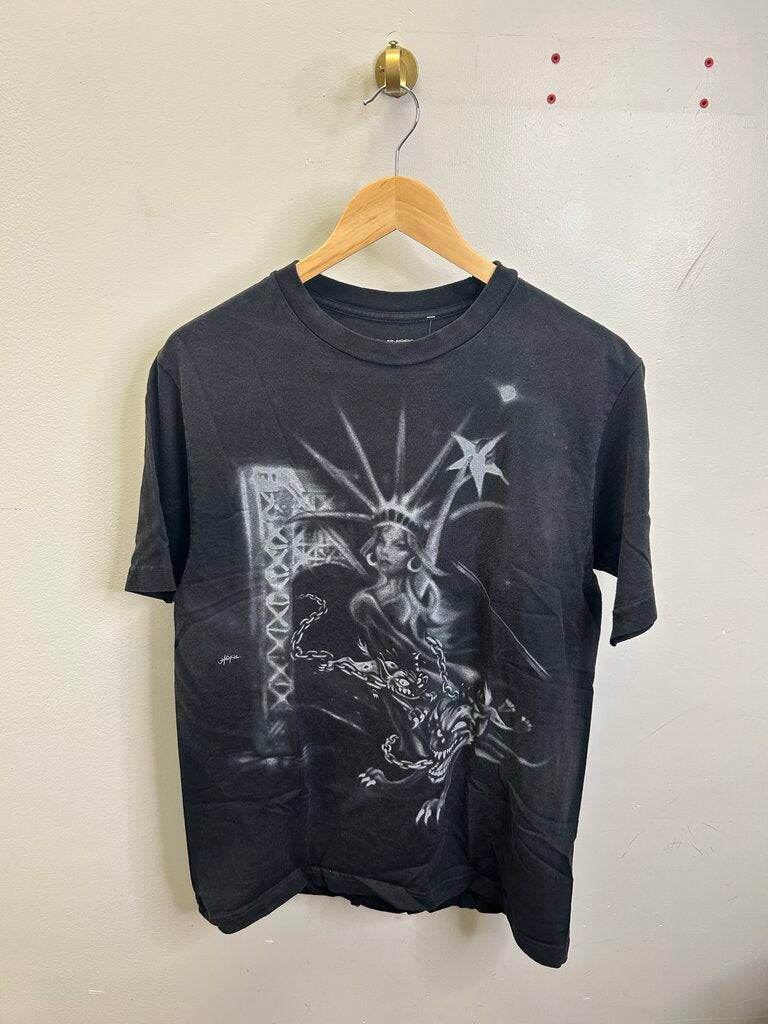 New Travis Scott Airbrush Black Liberty Tee Size Small