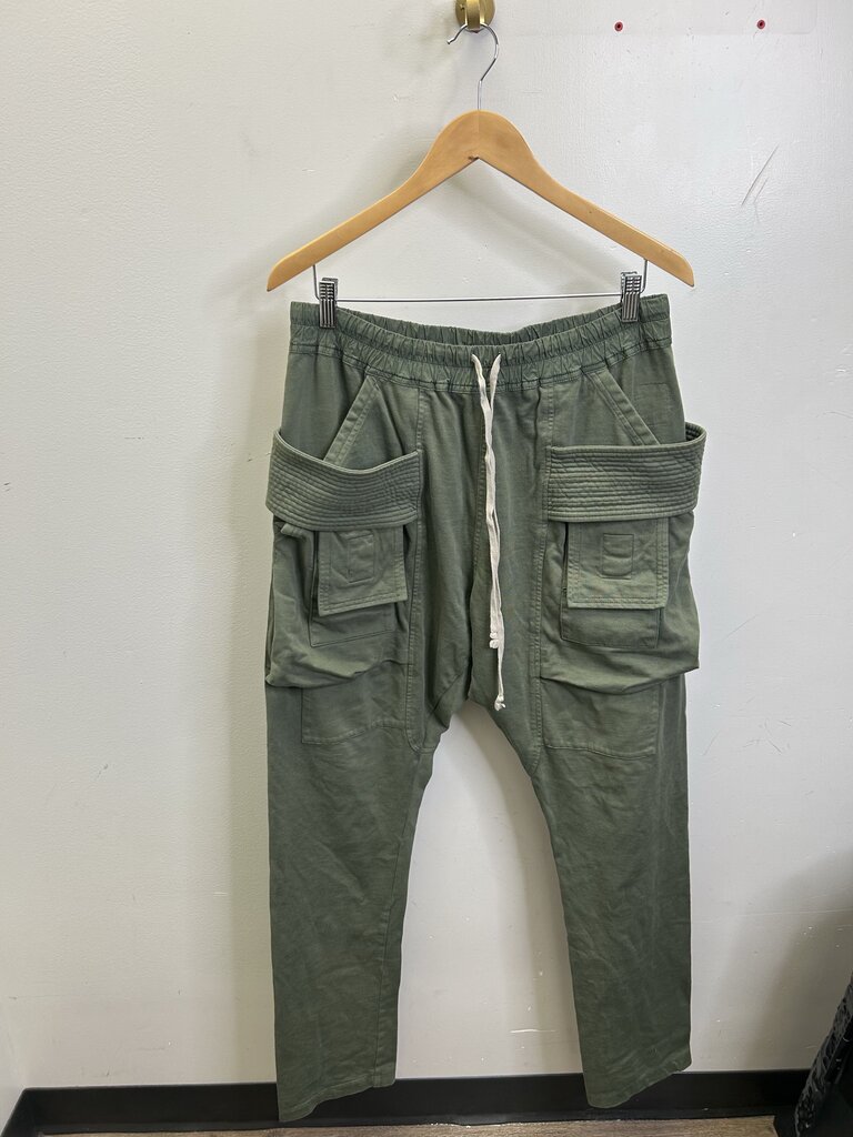 Preownred Rick Owens Green Creatch Sweatpants Size Medium