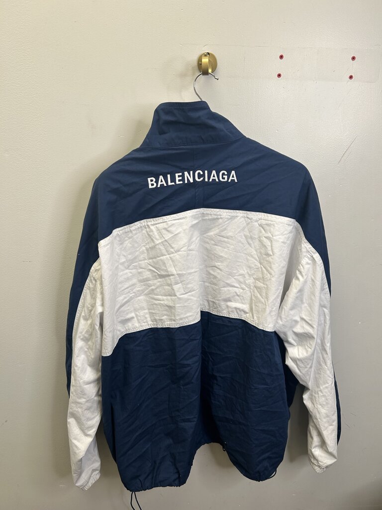 Preowned Balenciaga Blue Track Jacket Size 50