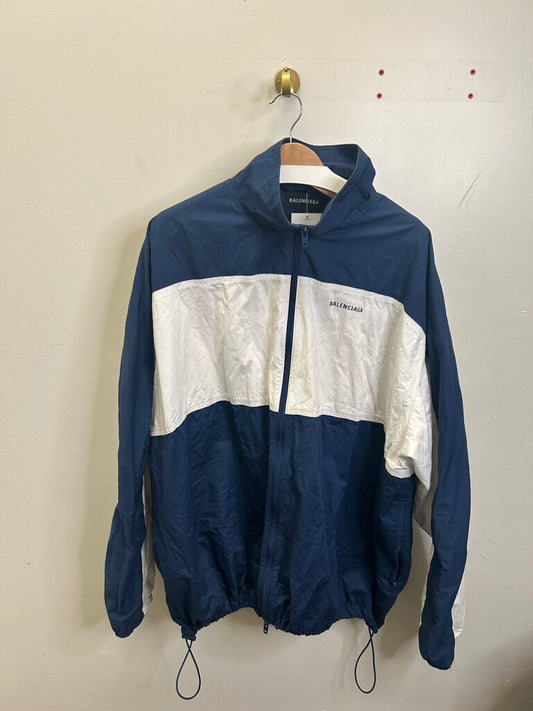 Preowned Balenciaga Blue Track Jacket Size 50