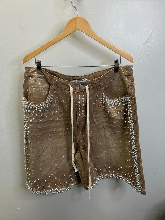 New Vale Tan Stud Storts Sz.36