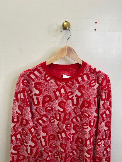 Preowned Supreme Red Letter Crewneck Size Medium
