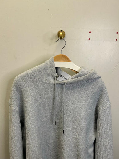 Preowned Dior Monogram Grey Hoodie Size 3XL