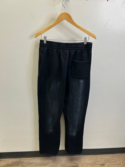 Vertebrae Black Distressed Sweatpants size M