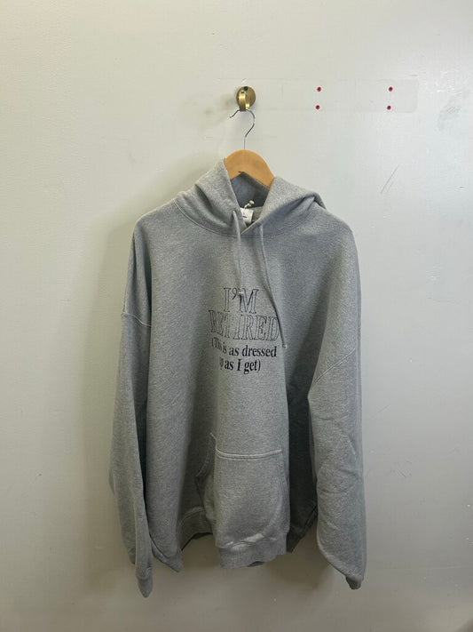 New Vetements Grey Im retired hoodie size 2XL