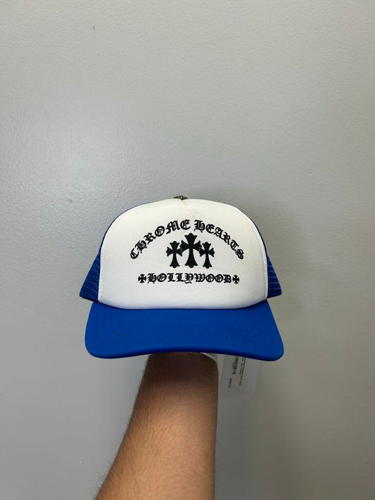 Preowned Chrome Heart Blue Paper Jam Trucker
