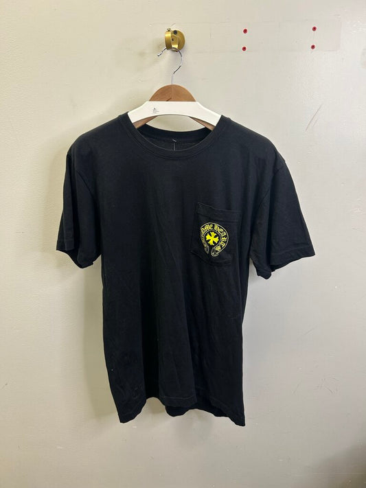 Preowned chrome Hearts Black Neon Horseshoe Logo Tee Size Large