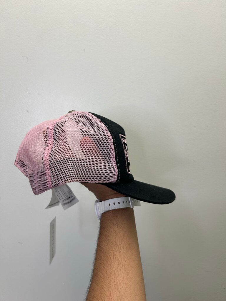 Preowned Chrome Hearts Pink Black CH Trucker