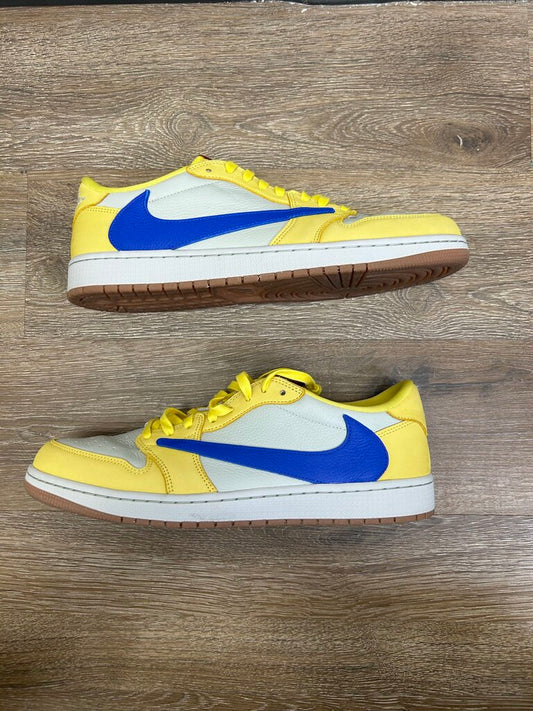 Preowned Jordan 1 Travis Scott Canary sz.14W(12.5M)