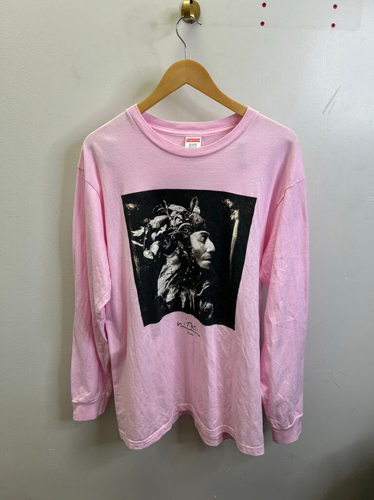 Preowned Supreme Pink Harvest Long Sleeve Size Large