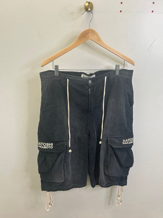 Preowned Satoshi Nakamoto Corduroy Shorts Size Medium
