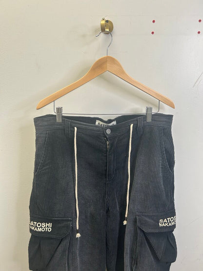 Preowned Satoshi Nakamoto Corduroy Shorts Size Medium