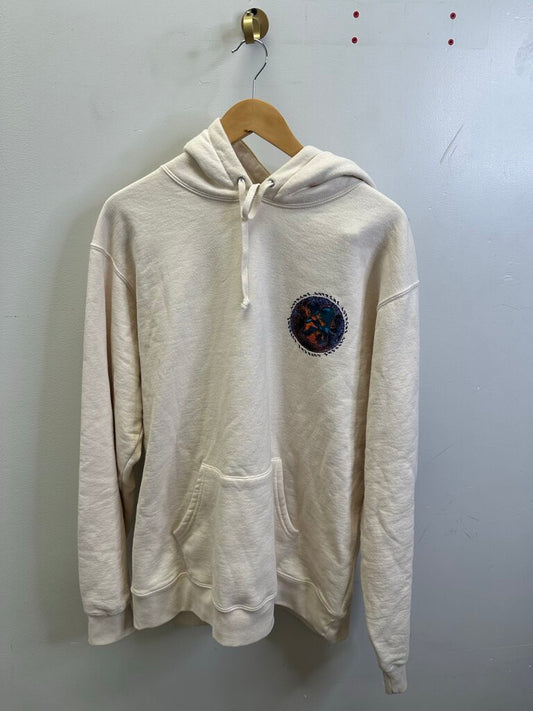 Preowned Supreme Cream Purple Logo Hoodie sz.XL