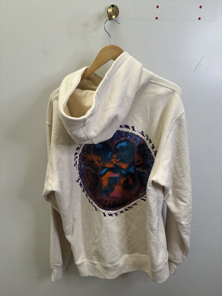 Preowned Supreme Cream Purple Logo Hoodie sz.XL