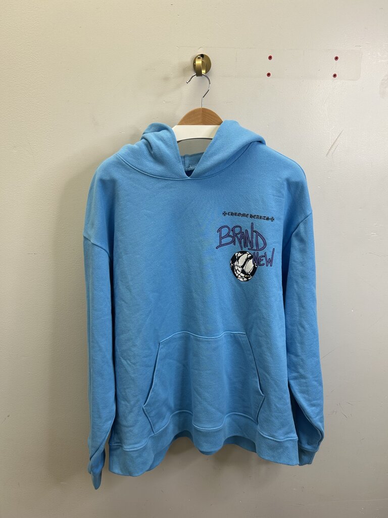 Preowned Chrome Hearts Matty Boy Brain New Blue Hoodie sz.XXL