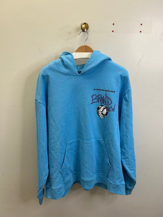 Preowned Chrome Hearts Matty Boy Brain New Blue Hoodie sz.XXL