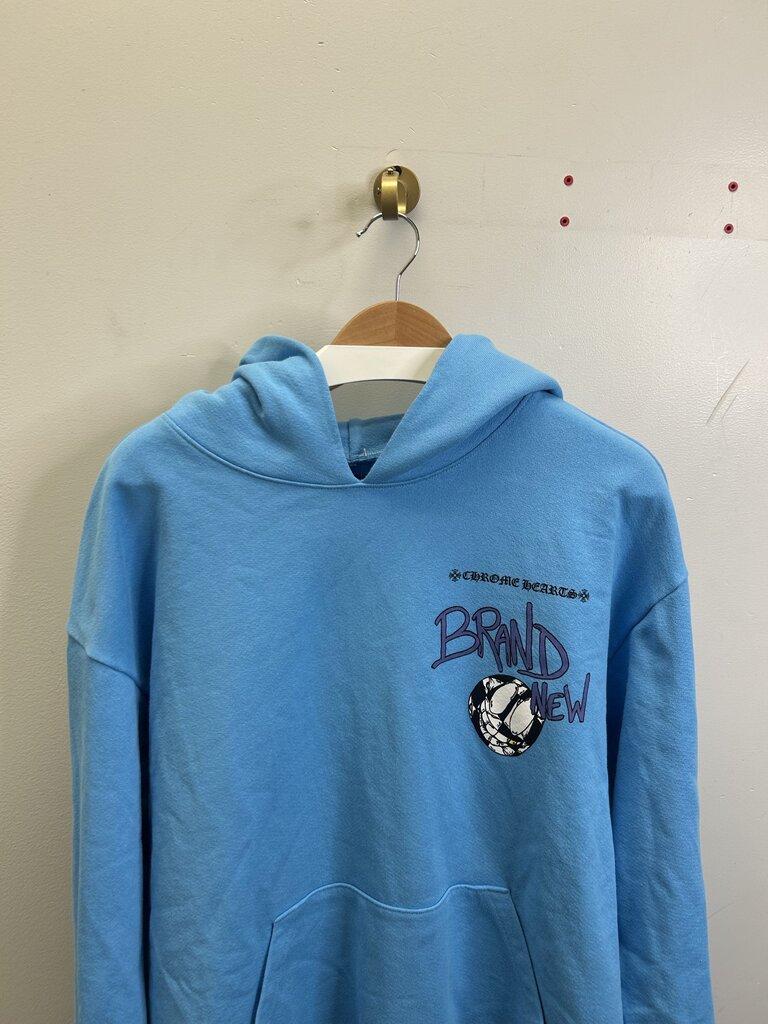 Preowned Chrome Hearts Matty Boy Brain New Blue Hoodie sz.XXL