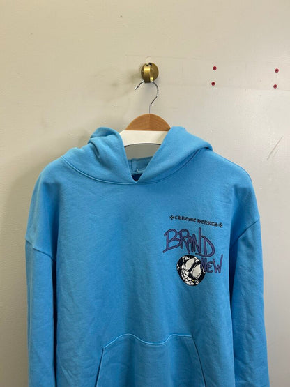 Preowned Chrome Hearts Matty Boy Brain New Blue Hoodie sz.XXL