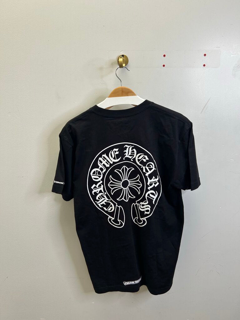 New Chrome Hearts Black Horseshoe Tee Size Large