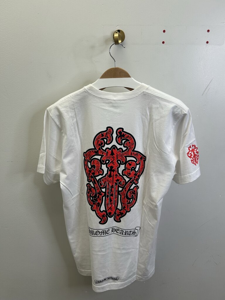 New Chrome Heart Red Dagger White Tee size M