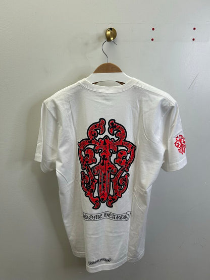 New Chrome Heart Red Dagger White Tee size M