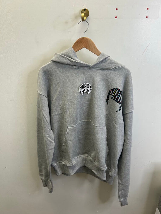 New Paradox Grey Rhinestone Hoodie Size XL