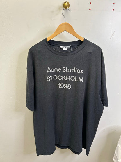 Preowned Acne Studio Stockholm 1996 Distressed Black Tee sz.XL