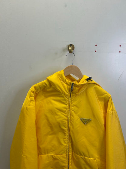 Preowned Prada Yellow Puffer Jacket Size Large