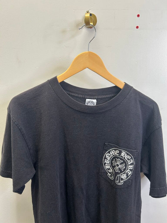 Preowned Chrome Heart Black White Vintage Tee size M